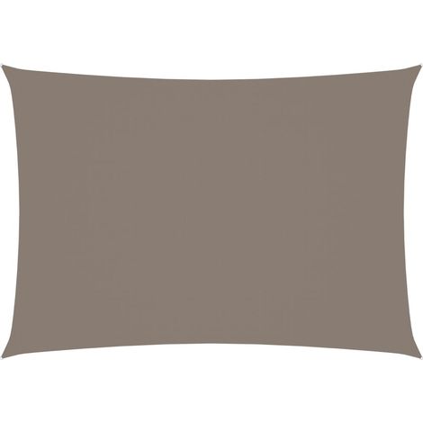 Voile de parasol Tissu Oxford rectangulaire 3,5x5 m Taupe (1/5)