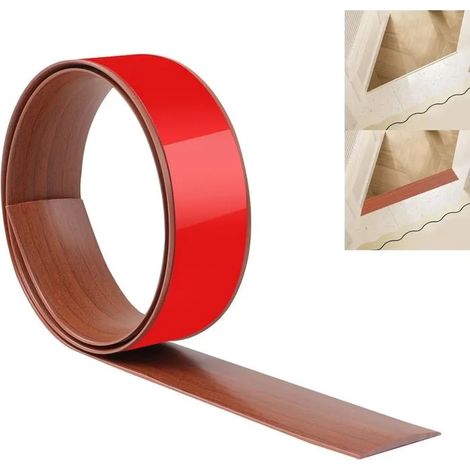 Bande de Transition de Sol JUNART 100cm×4cm, bande autocollante en PVC pour joindre moquette et carrelage, séparat - Noyer 100cm×4cm (1/5)