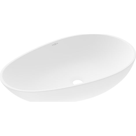 Mexen Nora lavabo de sobreponer de conglomerado 60 x 36 cm, blanco - 23056001 (1/5)