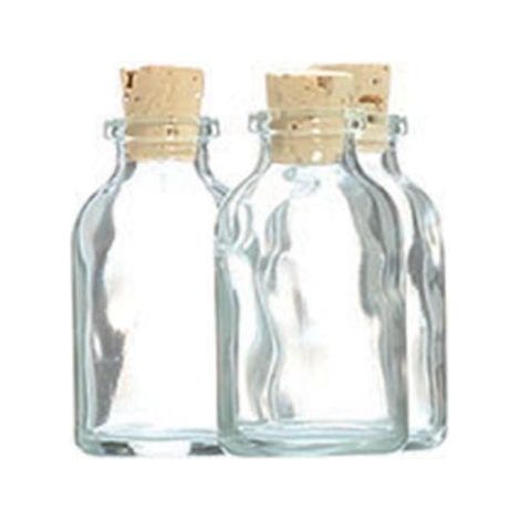 210 mini bouteilles en verre 6 cm avec bouchon liège (1/2)