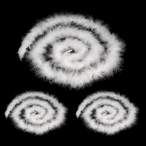 3 Pièces Guirlande Plume Blanche, 2M Duveteuse Guirlande Noel Blanche pour Decoration Noel de Fête et Sapin de Noël (1/4)