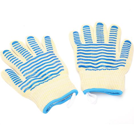 Gants isolants haute température 500°C pour four et micro-ondes - Lot de 2 (1/5)
