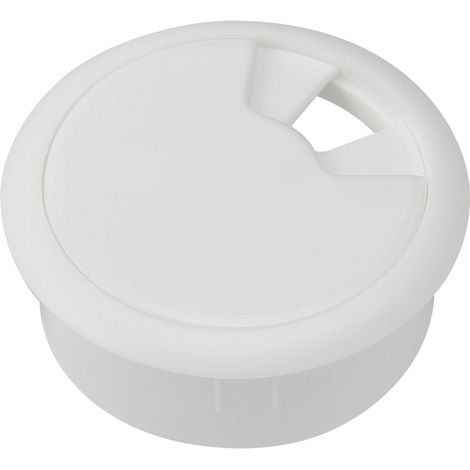 TRU COMPONENTS 530045 Kabeldurchführung für Arbeitsplatten ABS Weiß 1 St. (1/3)