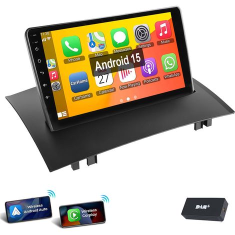 Pour Renault Megane 2 2002-2009 Android 15 Autoradio Carplay GPS RDS WIFI 4+64G DAB