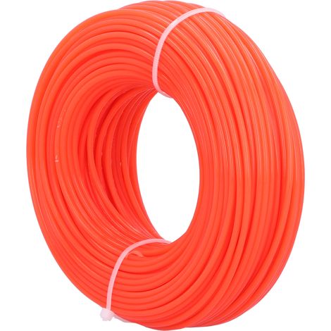 Fil de coupe-bordures rond en nylon de 50 m et 2,4 mm de diamètre, de rechange pour coupe-bordures thermiques. (1/5)
