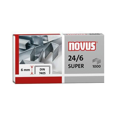 Heftklammer 24/6 SUPER Heftgeräte Heftzangen Stahl verzinkt 1.000 St./Pack. (1/3)
