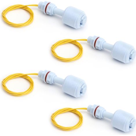 4PCS Interrupteur à Flotteur Vertical Interrupteur de Niveau à Flotteur Bleu Capteur de Niveau d'eau Switch Liquid Controller pour Hydroponie Jardinage Aquarium Réservoir de Piscine 10W 52 mm Ble (1/5)