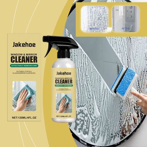 Spiegelreinigungsspray, vielseitig einsetzbar, entfernt effektiv Flecken und ist für gängige Glasspiegeloberflächen geeignet – 120 ml -- DE (1/5)
