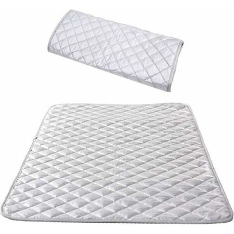 Nappe de Repassage Isolante Couverture de Repassage à la Vapeur Coton Tapis De Repassage sur Table Portable pour Lave-Linge Sèche-Linge Voyager la Maison Argent 48 85 cm(1 pcs) (1/5)