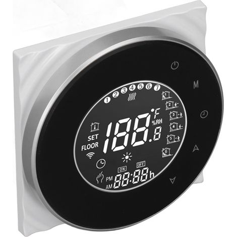 Intelligenter WLAN-Thermostat für Fußbodenheizung, LCD-Touchscreen, Sprach- und Telefonsteuerung, kompatibel mit 95–240 V Wechselstrom-Elektroheizsystemen (1/5)
