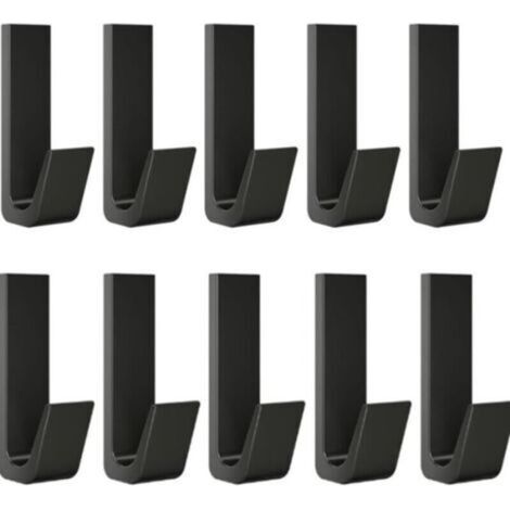 10 Pezzi Ganci Adesivi in Alluminio da Parete, Portasalviette per Bagno, Appendino per Asciugamani da Cucina, Appendiabiti Adesivo, Attacco Murale Senza Foratura (1/4)