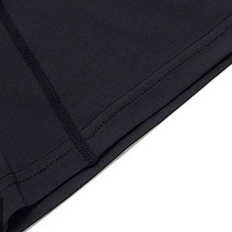 Kurze Herren-Sporthose, tailliert, aus schnelltrocknendem Stretch-Polyester, geeignet für Sportarten wie Basketball und Fußball, schwarz, Größe XL. (1/5)