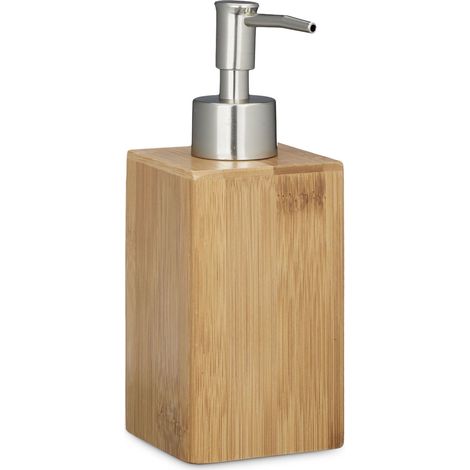 Quadratischer Seifenspender aus Bambus – AquaForge (1/5)