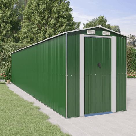 Abri de jardin remise pour outils,Cabane Remise de Jardin pour Stockage Vert 192x938x223 cm Acier galvanisé - FR18016 (1/5)