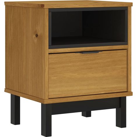 Table de chevet FLAM 40x35x50 bois de pin massif (1/5)
