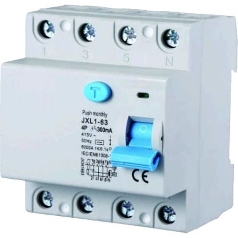 gloca Interruttore Differenziale Puro 4P 300mA 220V-6KA (40 Ampere) (1/4)