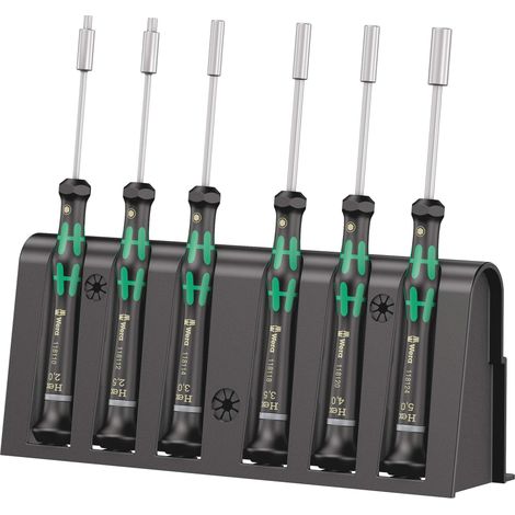 Wera, 2069/6 Assortimento di giraviti per l'elettronica + rack, 6 pezzi (1/5)