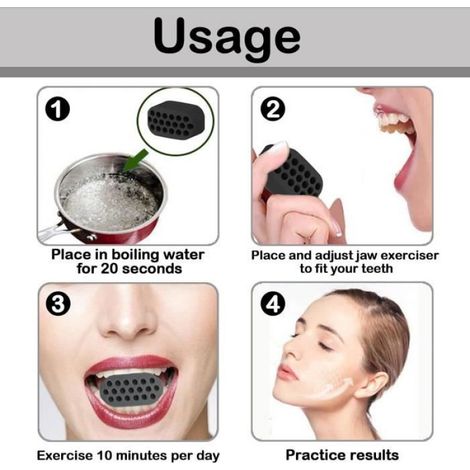 Machoire Musculation - Jaw Trainer - 6 Pièces - Silicone Alimentaire - Résistances Variées - Mixte (1/4)