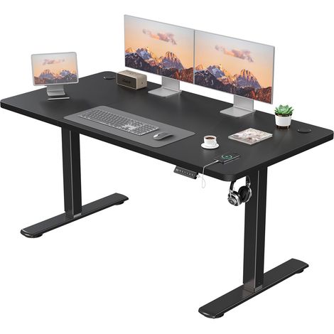 Bureau Assis-Debout Électrique 140x60cm, USB (1/5)