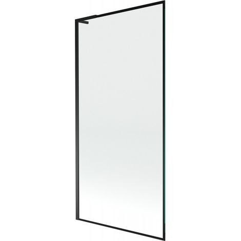 Mexen Next L paratia per vasca da bagno con anta singola 90 x 150 cm, cornice nera, nero - 895-090-000-03-70-70 (1/5)