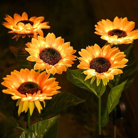 1 lampe tournesol pour jardin, pelouse, étanche IP65, éclairage de pot de fleurs et d'allée pour terrasse, jardin, jardin, décoration de mariage et de fêtes-AquaForge (1/5)