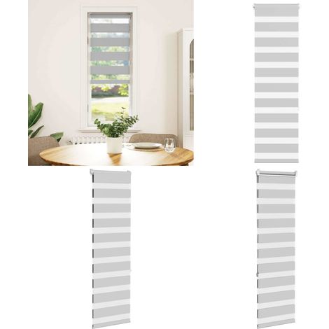 vidaXL Store zèbre gris clair largeur du tissu 35,9 cm polyester (1/5)