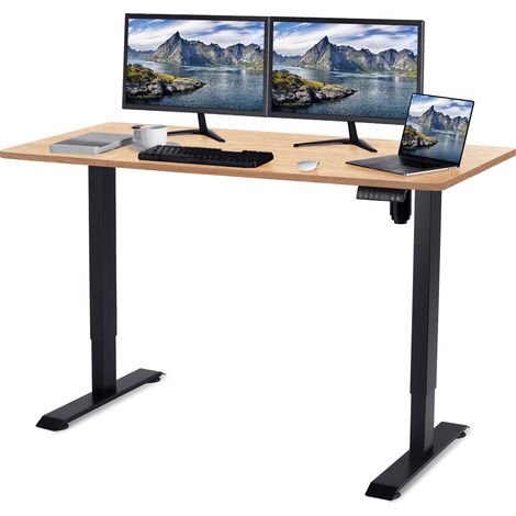 160CM Bureau debout réglable en hauteur avec moteur électrique, bureau d'ordinateur, hauteur à mémoire intelligente, protection contre les collisions