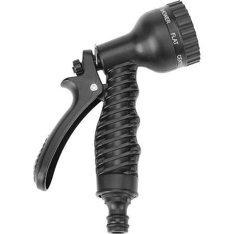 (noir) Pistolet Haute Pression Rglable Pour Le Jardin, L'eau Et La Voiture, Outil De Nettoyage Portable, Tuyau D'arrosage (1/5)