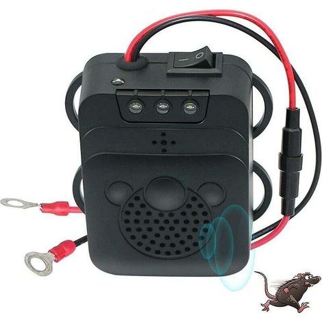 Répulsif Ultrasonique pour Voiture avec LED Stroboscopique Anti-Rongeurs Souris et Insectes pour Maison Garage Grenier Camping (1/4)