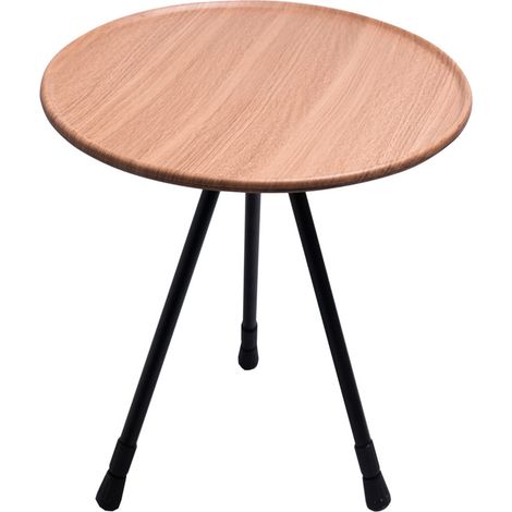 Klappbarer Campingtisch, verstärkt, in 2 Stufen verstellbar, robuste Konstruktion, aus hochdichter Aluminiumlegierung, Holzoptik.