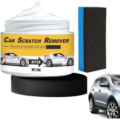 Efface Rayure Voiture, Crème Anti-Rayures pour Voiture, Polish Voiture avec Éponge, Cire De Polis pour Voiture, Nettoyant Anti[907] (1/4)