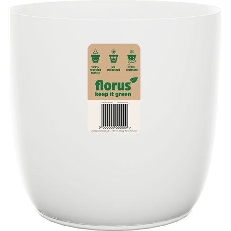CACHE-POT INT. POT DE FLEURS BLANC - 18 CM