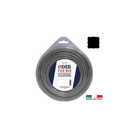 FILO PER DECESPUGLIATORE IN NYLON QUADRO ALU  ø mm.4 in matassa da mt.30    EXCEL