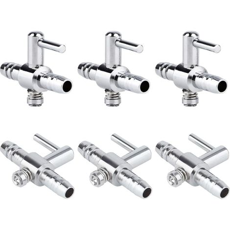 6 PCS 1Voie Contrôle de débit d'air pour Aquarium Valve Droite à Levier Distributeur Séparateur pour Aquarium