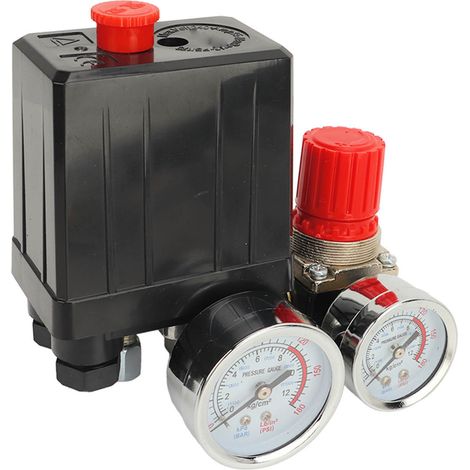 Compresseur d'air régulateur de pression vanne de contrôle avec robinet poussoir-tirette, kit accessoires pour compresseur pneumatique (1/5)