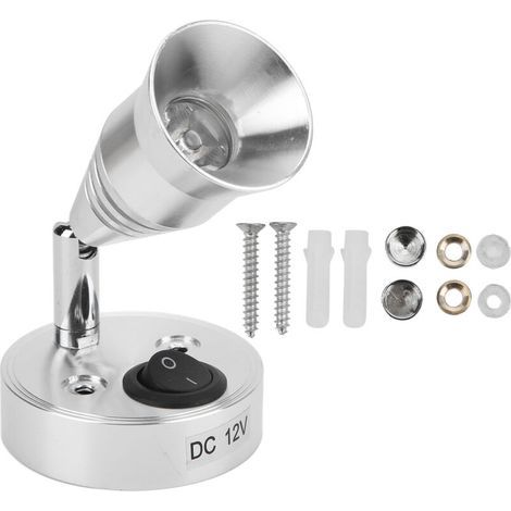 Lampada da lettura a LED per camper, 12V, 3W, flessibile per uso interno, adatta a camion, rimorchi, barche, yacht e veicoli da viaggio (colore della luce). (1/5)