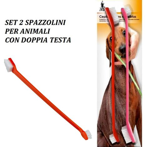 Ensemble De Brosses à Dents 2 Pièces Brosse à Dents Double Tête Pour Chiens Chats