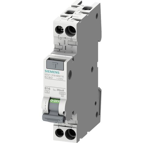 Siemens 5SV13166KK13 FI-Schutzschalter/Leitungsschutzschalter    2polig 13 A 0.03 A 230 V (1/4)