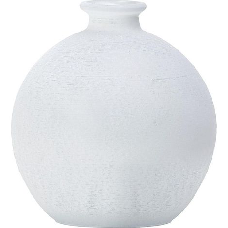 Litecraft Table Lamp Small Frosted Glass Vase Styled Base - White (1/5)