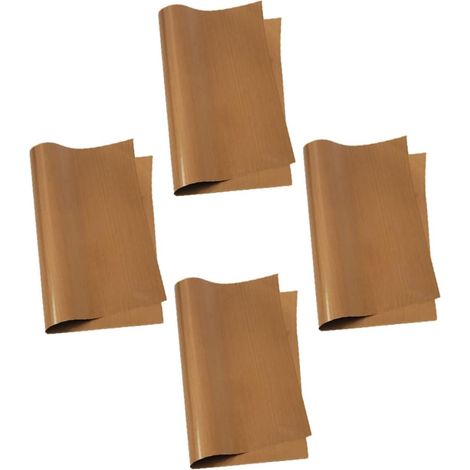 4 Feuilles de Tapis de Cuisson Réutilisables en Matériau Synthétique Antiadhésif et Résistant la Chaleur pour Four, Protection Huileuse pour Pâtisserie'Café'60X40X0.13CM (1/5)