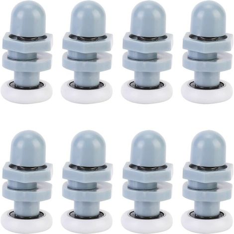 Roulette Porte Coulissante Douche, Rouleau de Porte de Douche, Coureurs de Porte Douche Coulissant Piste Roulement Salle Bains pour Pièces de Fixation De Pièces De Rechange(20mm) (1/4)