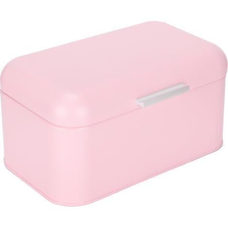 Boîte à pain en fer rose, organisateur non toxique, style rétro, pour la cuisine (1/5)