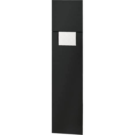 WC-Modul Unterputz Bernstein RIA 78cm Glasfront Schwarz für Toilettenpapierhalter Türanschlag rechts