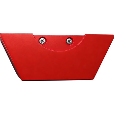 Supporto a parete per smerigliatrice, ideale per officina o garage, realizzato in acciaio inox rosso.