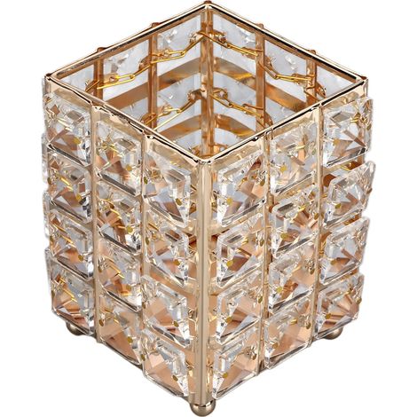 Boîte de rangement européenne, tube à cristal carré, décoration dorée avec protection en mousse de perles. (1/5)