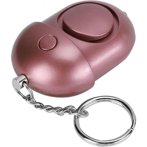 Alarme personnelle porte-clés 130 dB, alarme d'autodéfense d'urgence avec lumière clignotante, or rose (1/5)