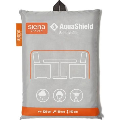 Siena Garden AquaShield Sitzgruppenhülle Schutzhülle 220x150x100 cm hellgrau (1/5)