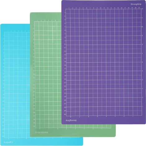 Lot de 3 tapis de découpe Cicut Joy Xta, 8,5 x 12 pouces, tapis de découpe adhésifs de emplacement, accessoies cicut, antidéapants et duables, adaptés à l'atisanat (1/4)