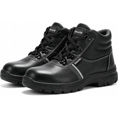 Chaussures de sécurité mi-hautes homme CJ002 en cuir de vachette embossé taille 48 cj002 48 34 × 22 × 12 cm 1,5 kg – Livraison gratuite