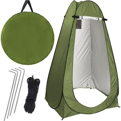 Tente pliable douche/toilettes/vestiaire avec protection UV, Axroad Mall, 120 x 120 x 190 cm, montage automatique, imperméable, deux fenêtres, fournie avec piquets, corde et sac de rangement, tissu ar (1/5)
